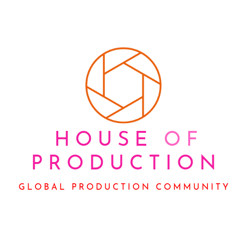 Orange and pink logo for forums website House of Production